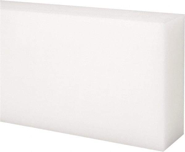 Made in USA - 1 Ft. Long x 3 Inch Wide x 1-1/4 Inch High, Acetal, Rectangular Plastic Bar - Natural - Makers Industrial Supply