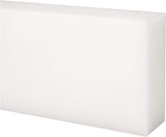 Made in USA - 2 Ft. Long x 3 Inch Wide x 1-1/4 Inch High, Acetal, Rectangular Plastic Bar - Natural - Makers Industrial Supply