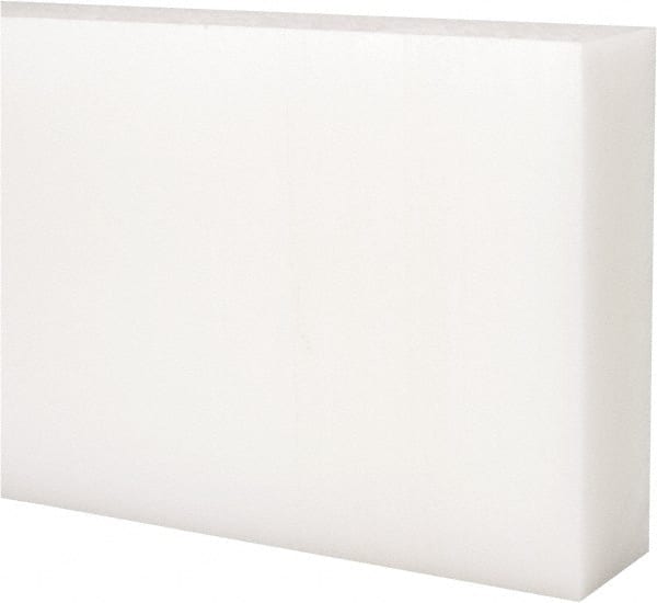 Made in USA - 1' x 6" x 1-1/4" Natural (Color) Acetal Rectangular Bar - Makers Industrial Supply