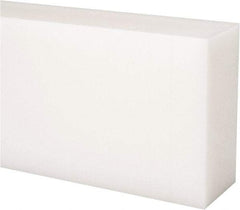 Made in USA - 2 Ft. Long x 3 Inch Wide x 1-1/2 Inch High, Acetal, Rectangular Plastic Bar - Natural - Makers Industrial Supply