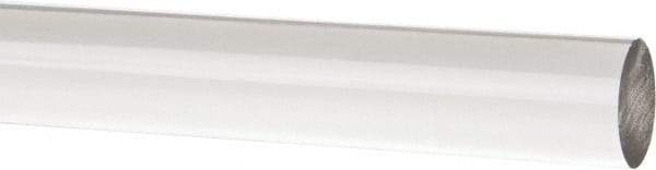 Made in USA - 2' Long, 3-1/2" Diam, Acrylic Plastic Rod - Clear - Makers Industrial Supply