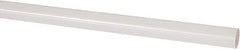 Made in USA - 8' Long, 1/2" Diam, PVDF Plastic Rod - White - Makers Industrial Supply