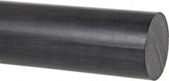 Made in USA - 4' Long, 1-1/2" Diam, PPO (Noryl) Plastic Rod - Black - Makers Industrial Supply