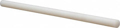 Made in USA - 10' Long, 1" Diam, Fiberglass Plastic Rod - White - Makers Industrial Supply