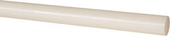 Made in USA - 8' Long, 1" Diam, Nylon 6/6 Plastic Rod - Natural (Color) - Makers Industrial Supply