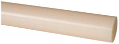 Made in USA - 8' Long, 1-3/8" Diam, Nylon 6/6 Plastic Rod - Natural (Color) - Makers Industrial Supply