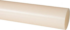 Made in USA - 4' Long, 1-3/4" Diam, Nylon 6/6 Plastic Rod - Natural (Color) - Makers Industrial Supply