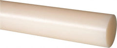 Made in USA - 4' Long, 1-7/8" Diam, Nylon 6/6 Plastic Rod - Natural (Color) - Makers Industrial Supply