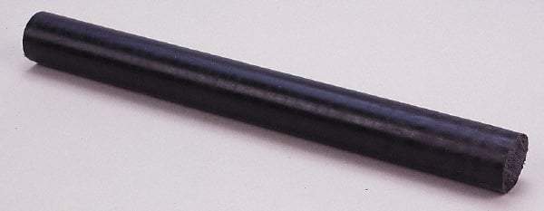 Made in USA - 4' Long, 2" Diam, Nylon 6/6 Plastic Rod - Black - Makers Industrial Supply