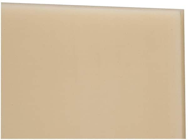 Made in USA - 3/16" Thick x 12" Wide x 4' Long, Nylon 6/6 Sheet - Natural - Makers Industrial Supply