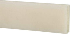 Made in USA - 4 Ft. Long x 3 Inch Wide x 5/8 Inch High, Nylon, Rectangular Plastic Bar - Natural - Makers Industrial Supply