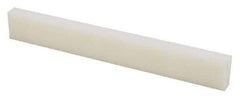 Made in USA - 4 Ft. Long x 1-1/2 Inch Wide x 3/4 Inch High, Nylon, Rectangular Plastic Bar - Natural - Makers Industrial Supply