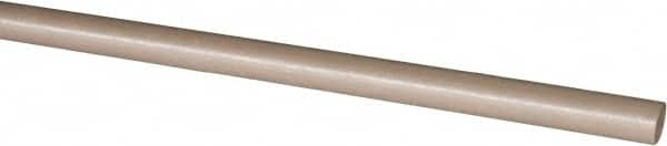 Made in USA - 8' Long, 3/8" Diam, PEEK Plastic Rod - Thermoplastic - Makers Industrial Supply