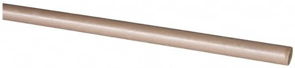 Made in USA - 4' Long, 1/2" Diam, PEEK Plastic Rod - Thermoplastic - Makers Industrial Supply