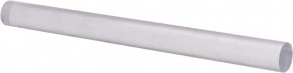 Made in USA - 1' Long, 1-1/2" Diam, Polycarbonate Plastic Rod - Clear - Makers Industrial Supply