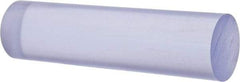 Made in USA - 1' Long, 3" Diam, Polycarbonate Plastic Rod - Clear - Makers Industrial Supply