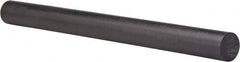 Made in USA - 4' Long, 1-1/2" Diam, Polycarbonate Plastic Rod - Black - Makers Industrial Supply