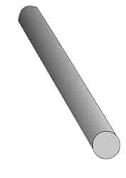 Made in USA - 2' Long, 2-1/2" Diam, Acetal (PTFE-Filled) Plastic Rod - Brown - Makers Industrial Supply