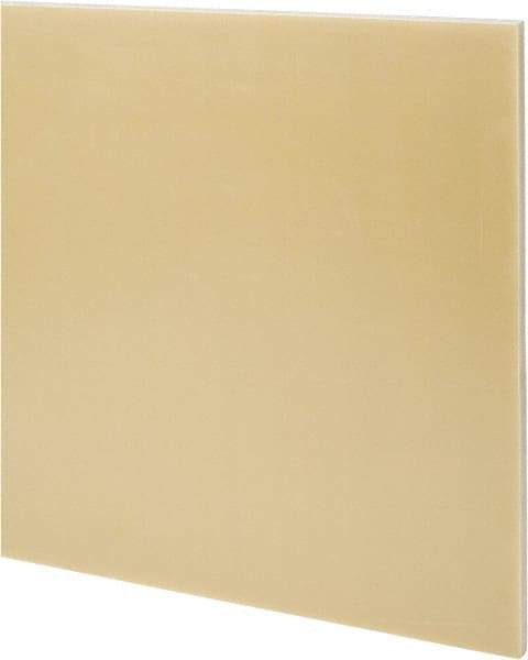 Made in USA - 3/8" Thick x 12" Wide x 2' Long, Epoxyglass Laminate (G10/F4) Sheet - Mustard Yellow, ±0.030 Tolerance - Makers Industrial Supply