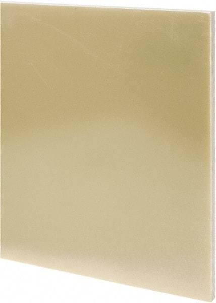 Made in USA - 1/2" Thick x 12" Wide x 2' Long, Epoxyglass Laminate (G10/F4) Sheet - Mustard Yellow, ±0.036 Tolerance - Makers Industrial Supply