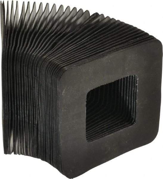 Made in USA - 0.02 Inch Thick, Polyester Square Flexible Bellows - 2 x 2 Inch Inside Square - Makers Industrial Supply