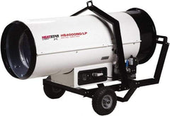 Heatstar - 400,000 BTU, Natural Gas/Propane Dual Fuel Direct Fired Heater - 2 to 100 Lb Tanks Min Fuel Capacity, 56" Long x 24" Wide x 33" High - Makers Industrial Supply