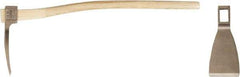 Ampco - 5 Lb Head Adze - 34" OAL, 5" Long Blade, 34" Long Handle, Wood Standard Handle, 11" Long Head - Makers Industrial Supply