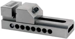 Gibraltar - 2" Jaw Width, 3-1/8" Jaw Opening Capacity, 1" Jaw Height, Toolmaker's Vise - Flat Jaw, 0.005" Parallelism, 0.005" Squareness, 5-1/2" OAL x 2" OAH - Makers Industrial Supply