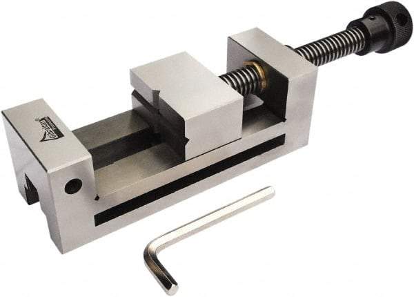 Gibraltar - 2-3/4" Jaw Width, 3" Jaw Opening Capacity, 1-9/16" Jaw Height, Toolmaker's Vise - Flat Jaw, 0.003" Parallelism, 0.005" Squareness, 254mm OAL x 4-1/4" OAH - Makers Industrial Supply