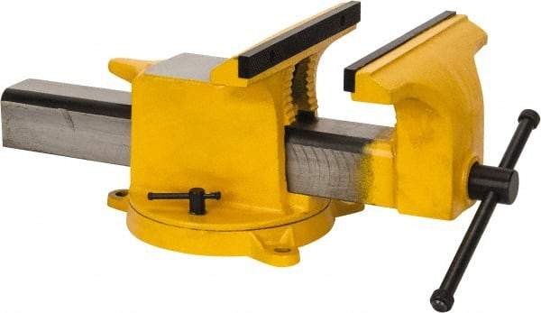 Gibraltar - 10" Jaw Width x 10" Jaw Opening Capacity, 4" Throat Depth, Bench & Pipe Combination Vise - 7/8 to 2-5/8" Pipe Capacity, Swivel Base, Bolt Down Attachment, Steel - Makers Industrial Supply