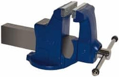 Gibraltar - 6" Jaw Width, 10" Opening Capacity, 6-1/4" Throat Depth, Ductile Iron Stationary Bench Vise - Bolt Down Base Attachment - Makers Industrial Supply