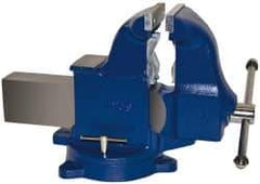 Gibraltar - 6" Jaw Width x 10" Jaw Opening Capacity, 7-1/2" Throat Depth, Bench & Pipe Combination Vise - 1/4 to 6" Pipe Capacity, Swivel Base, Bolt Down Attachment, Ductile Iron - Makers Industrial Supply