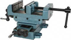 Wilton - 6" Jaw Opening Capacity x 2" Throat Depth, Horizontal Drill Press Vise - 6" Wide x 2" High Jaw, Cross Slide Base, Standard Speed, 9-1/2" OAL x 7-1/4" Overall Height, Cast Iron - Makers Industrial Supply