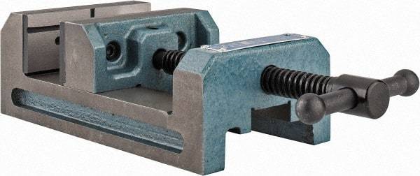 Wilton - 4" Jaw Opening Capacity x 1-1/2" Throat Depth, Horizontal Drill Press Vise - 4" Wide x 1-1/2" High Jaw, Stationary Base, Standard Speed, 7-5/16" OAL x 2-3/4" Overall Height, Cast Iron - Makers Industrial Supply