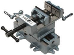 Wilton - 3" Jaw Opening Capacity x 1-1/8" Throat Depth, Horizontal Drill Press Vise - 3" Wide x 1-1/8" High Jaw, Cross Slide Base, Standard Speed, 6" OAL x 5-5/8" Overall Height, Cast Iron - Makers Industrial Supply