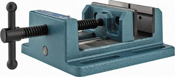 Wilton - 4" Jaw Opening Capacity x 1-1/2" Throat Depth, Horizontal Drill Press Vise - 4" Wide x 1-1/2" High Jaw, Stationary Base, Standard Speed, 6" OAL x 2.88" Overall Height, Cast Iron - Makers Industrial Supply