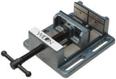 Wilton - 8" Jaw Opening Capacity x 2" Throat Depth, Horizontal Drill Press Vise - 8" Wide x 2" High Jaw, Stationary Base, Standard Speed, 11" OAL x 3.56" Overall Height, Cast Iron - Makers Industrial Supply