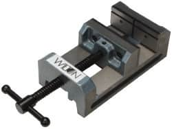 Wilton - 6" Jaw Opening Capacity x 2" Throat Depth, Horizontal Drill Press Vise - 6" Wide x 2" High Jaw, Stationary Base, Standard Speed, 12" OAL x 3-1/2" Overall Height, Cast Iron - Makers Industrial Supply