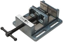 Wilton - 3" Jaw Opening Capacity x 1-1/8" Throat Depth, Horizontal Drill Press Vise - 3" Wide x 1-1/8" High Jaw, Stationary Base, Standard Speed, 5-1/2" OAL x 2.44" Overall Height, Cast Iron - Makers Industrial Supply