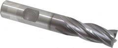 OSG - 1/2", 1-1/4" LOC, 1/2" Shank Diam, 3-1/4" OAL, 4 Flute, Cobalt Square End Mill - Single End, TiCN Finish, 30° Helix, Centercutting, Right Hand Cut, Series 541 - Makers Industrial Supply