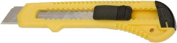 Ability One - Snap Utility Knife - 5-5/8" Steel Blade, Yellow Plastic Handle - Makers Industrial Supply