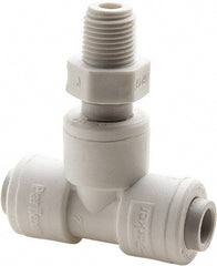 Parker - Plastic Push-To-Connect Tube Fittings Type: Male Swivel Branch Tee Tube Outside Diameter (Inch): 1/4 x 1/8 - Makers Industrial Supply