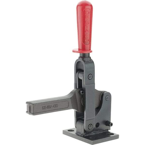 De-Sta-Co - 2,749 Lb Holding Capacity, Vertical Handle, Manual Hold Down Toggle Clamp - 74° Handle Movement, 147° Bar Opening, Solid Bar, Flanged Base, Oxide Finish, Forged Alloy Steel - Makers Industrial Supply