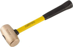 Ampco - 4 Lb Head Mallet - 15" OAL, 15" Long Fiberglass Handle with Grip - Makers Industrial Supply