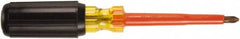 Ampco - #2, 8-1/4" OAL, Insulated Phillips Screwdriver - 4-9/64" Blade Length, Round Shank, Acetate with Rubber Grip Handle - Makers Industrial Supply