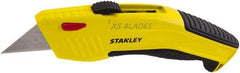 Stanley - Retractable Utility Knife - 1/2" Bi-Metal Blade, Black & Yellow Cast Metal Handle, 1 Blade Included - Makers Industrial Supply