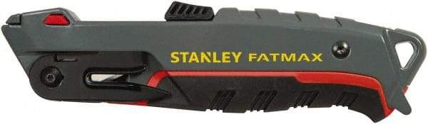 Stanley - Retractable Utility Knife - 1/2" Bi-Metal Blade, Gray Bi-Material Handle, 6 Blades Included - Makers Industrial Supply