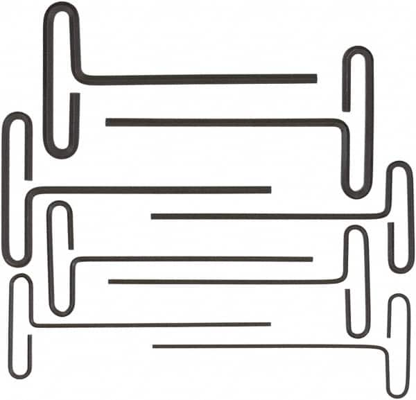 Bondhus - 8 Piece Loop T-Handle Hex Key Set - Hex Range 3/32 to 1/4", 6" OAL, Protanium High Torque Steel - Makers Industrial Supply