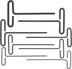 Bondhus - 8 Piece Loop T-Handle Hex Key Set - Hex Range 3/32 to 1/4", 6" OAL, Protanium High Torque Steel - Makers Industrial Supply