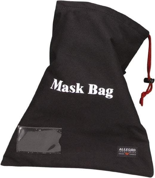 Allegro - Full Face Mask Face Shield Storage Bag - Cotton (Outer), 14" Long x 1/4" Wide, 1,000 Cu In Capacity - Makers Industrial Supply